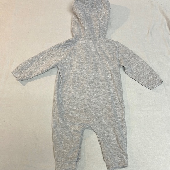 DKNY Gray and Red Cozy Footies One Piece Romper - Picture 4 of 4